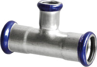 Té réduit à sertir inox contour M