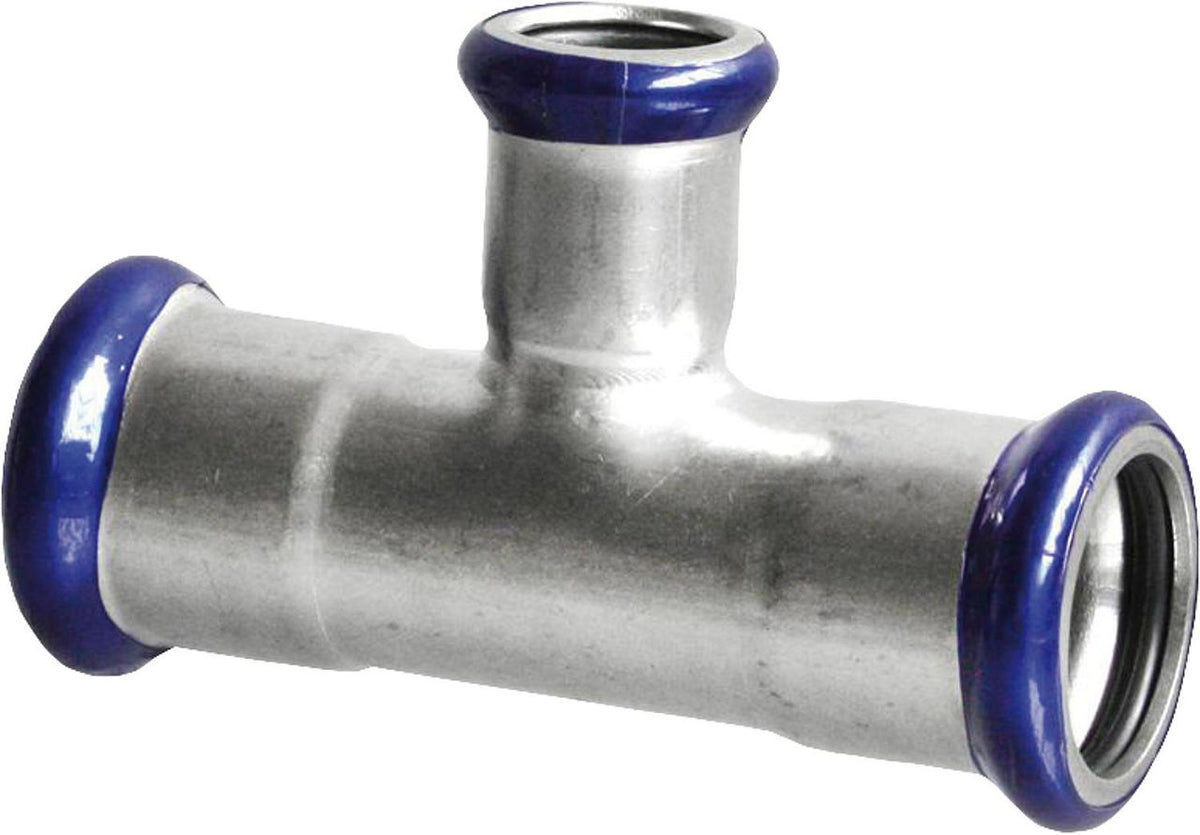Té réduit à sertir inox contour M