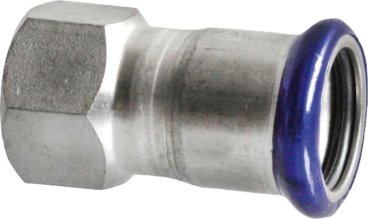 Manchon de transition à sertir inox contour M (filetage F)