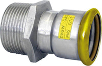 Raccord à sertir gaz inox réduction sertir × filetage mâle
