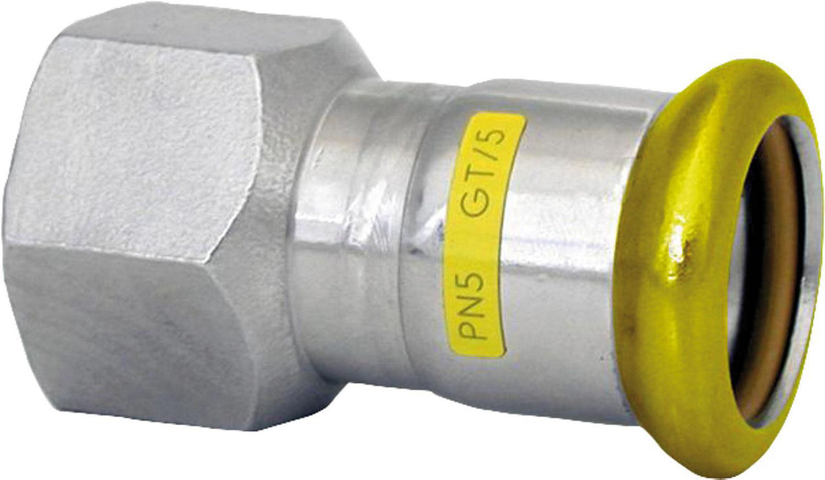 Raccord à sertir gaz inox réduction sertir × filetage femelle