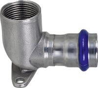 Équerre de plafond à sertir inox contour V