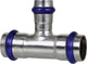 Té réduit à sertir inox contour M