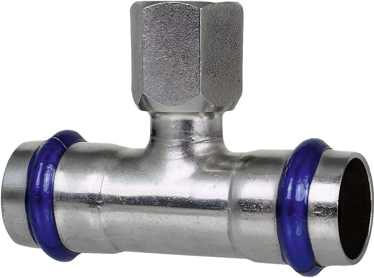 Té (filetage F) à sertir inox contour M