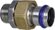 Raccord traversant à sertir × visser inox contour V (filetage M)