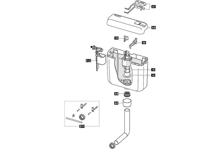 Joint de tube de rinçage Schwab 243281