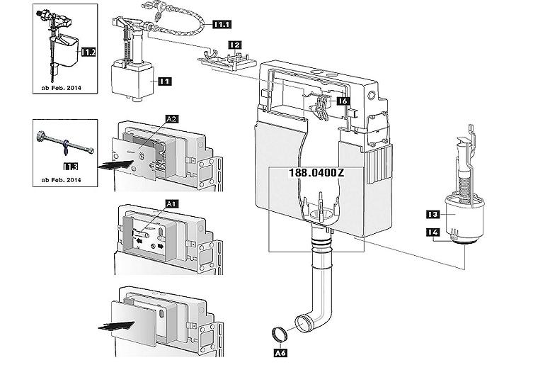 Flexible de raccordement Schwab sans vanne d'angle, à partir de 02/2014 628459