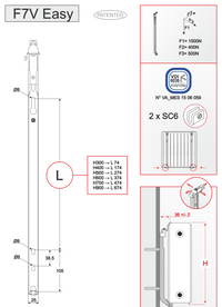 Plan de montage et cotes – Consoles murales DeLonghi F7V Easy