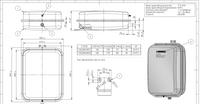 Plan coté – Vase d'expansion Zilmet Zilflex Kompakt 18 L et 24 L